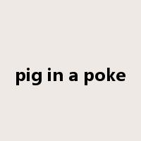 pig in a poke是什么意思