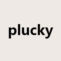 plucky是什么意思