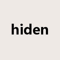 hiden是什么意思