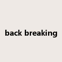 back breaking是什么意思