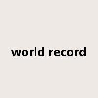 world record是什么意思