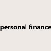 personal finance是什么意思