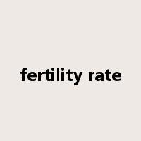 fertility rate是什么意思