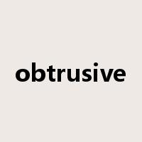 obtrusive是什么意思