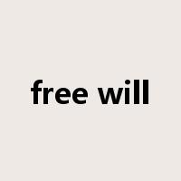 free will是什么意思