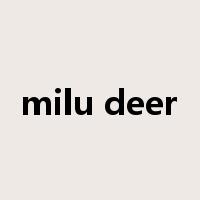 milu deer是什么意思