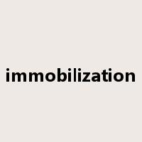 immobilization是什么意思