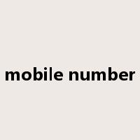 mobile number是什么意思