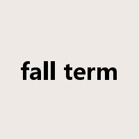 fall term是什么意思