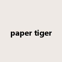 paper tiger是什么意思