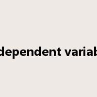 independent variable是什么意思