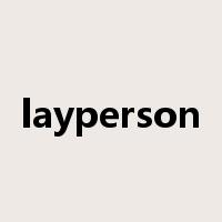 layperson是什么意思