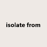 isolate from是什么意思
