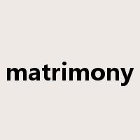 matrimony是什么意思