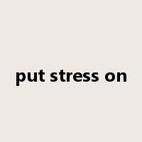 put stress on是什么意思
