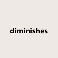 diminishes是什么意思