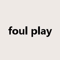 foul play是什么意思