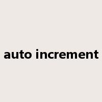 auto increment是什么意思
