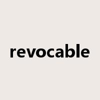 revocable是什么意思