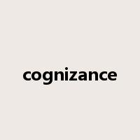 cognizance是什么意思