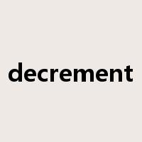 decrement是什么意思