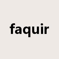 faquir是什么意思