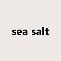 sea salt是什么意思
