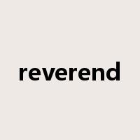 reverend是什么意思