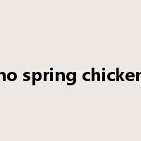 no spring chicken是什么意思