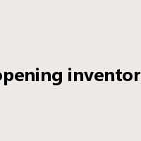 opening inventory是什么意思
