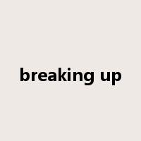 breaking up是什么意思