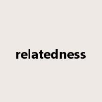 relatedness是什么意思