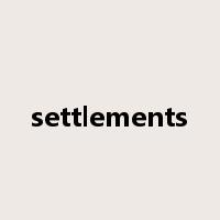 settlements是什么意思
