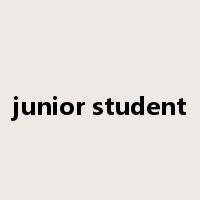 junior student是什么意思
