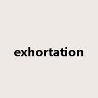 exhortation是什么意思
