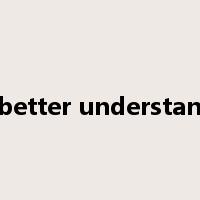 have a better understanding of是什么意思