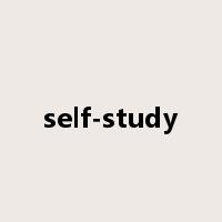 self-study是什么意思