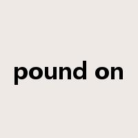 pound on是什么意思
