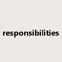 responsibilities是什么意思
