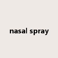 nasal spray是什么意思