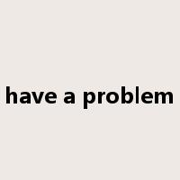 have a problem是什么意思
