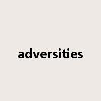 adversities是什么意思