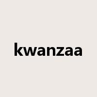 kwanzaa是什么意思
