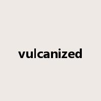 vulcanized是什么意思