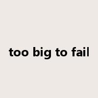 too big to fail是什么意思