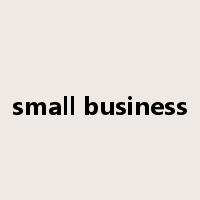 small business是什么意思
