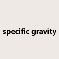 specific gravity是什么意思