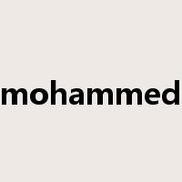 mohammed是什么意思