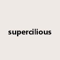 supercilious是什么意思