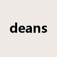 deans是什么意思